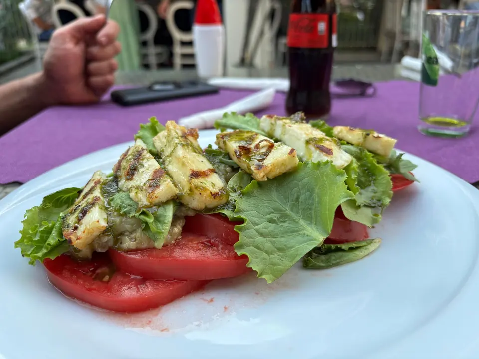 A salad at Martini Restaurant & Bar in Belitsa.